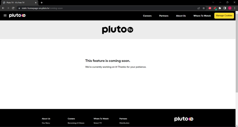 Pluto TV Iceland Homepage.png